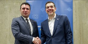 Ο Αλέξης Τσίπρας και ο Ζόραν Ζάεφ /Φωτογραφία intime