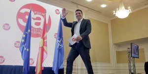 Ο Ζόραν Ζάεφ στο διάγγελμά του μετά το τέλος του δημοψηφίσματος -Φωτογραφία: Intimenews/ΤΟΣΙΔΗΣ ΔΗΜΗΤΡΗΣ