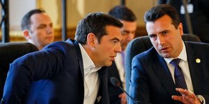 Ζάεφ και Τσίπρας στη σύνοδο των Δυτικών Βαλκανίων -EPA/LUKE MACGREGOR / POOL