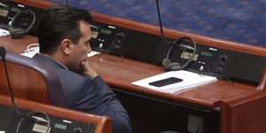 Ο Ζόραν Ζάεφ/ Φωτογραφία: AP- Boris Grdanoski