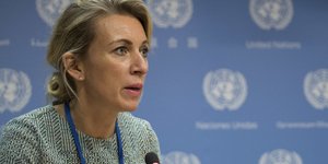 Η εκπρόσωπος του ρωσικού ΥΠΕΞ (Φωτογραφία: AP/ Mary Altaffer)