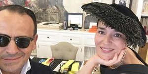 Η Μαρία Ναυπλιώτου στο ατελιέ του Βασίλη Ζούλια/ Φωτογραφία: vzoulias/ Instagram