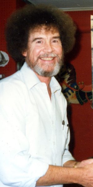 Ο διάσημος ζωγράφος Μπομπ Ρος με τα εμβληματικά φουντωτά μαλλιά του 