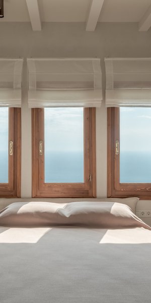 παράθυρα θάλασσα κρεβάτι Πήλιο