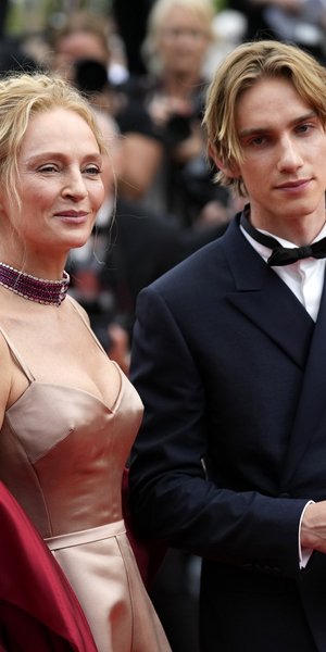 Η Ούμα Θέρμαν με τον γιο της, Λέβον