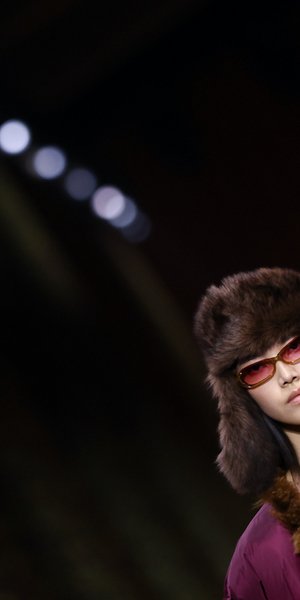 μοντέλο στο show Miu Miu