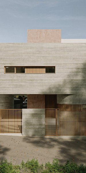 πρόσοψη εμφανές σκυρόδεμα κατοικία minimal πάτρα