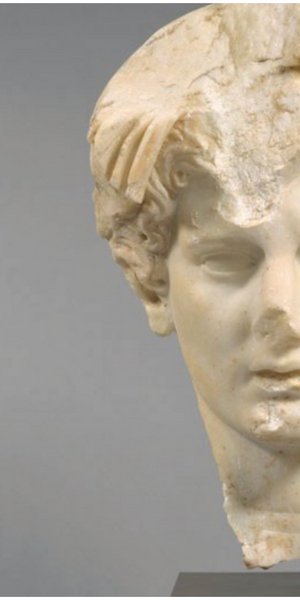 Μαρμάρινη ανδρική κεφαλή / Μαρμάρινο Κυκλαδικο ειδώλιο 